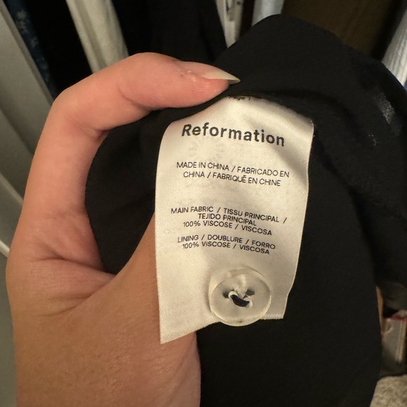 Reformation Hedda Dress in Black NWT Sz 10 - Picture 11 of 13